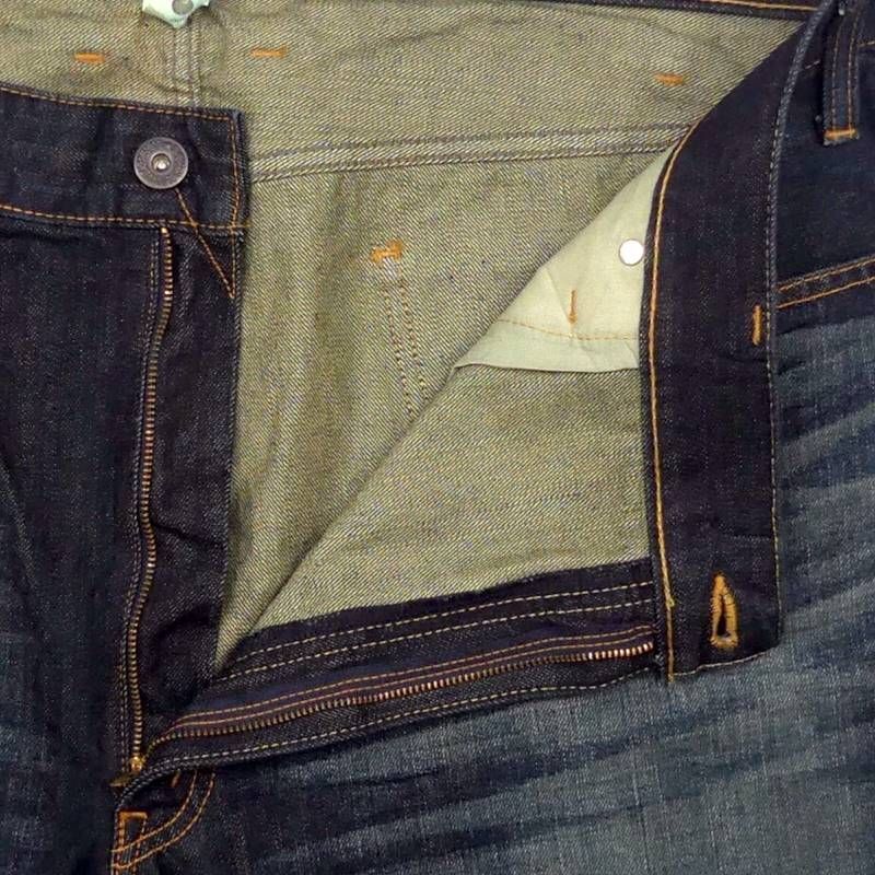 即決★BIG JOHN★特大 W46 デニム ジーンズ ビッグジョン DENIM CRAFT 日本製 メンズ 紺 鬼ひげ パンツ ボトムス_画像5