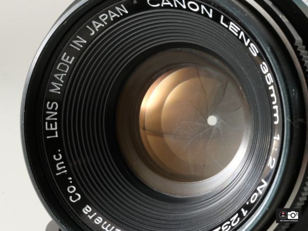 希少美品Canon 35mm F/2 ライカＬ３９レンズ整備済１ 希少美品Canon 35mm F/2 ライカL39レンズ整備済1