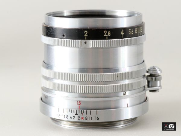 希少美品Nikkor H 5ｃm F/2 黒帯ライカＬ３９レンズ整備済
