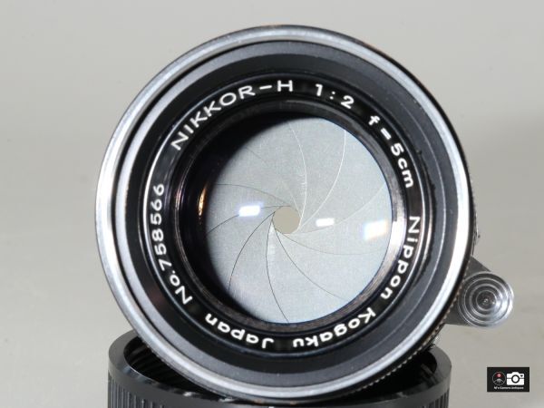 希少美品Nikkor H 5ｃm F/2 黒帯ライカＬ３９レンズ整備済