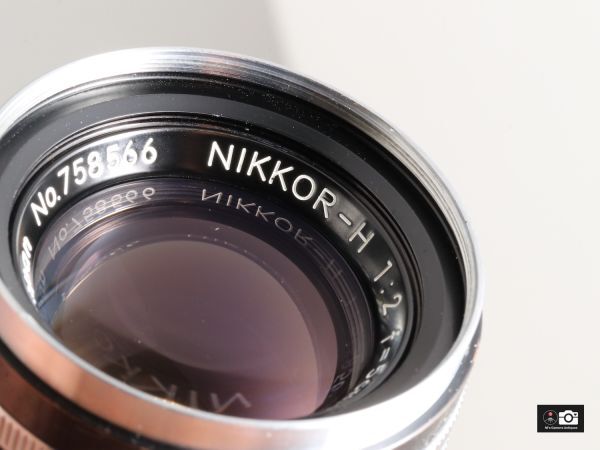 希少美品Nikkor H 5ｃm F/2 黒帯ライカＬ３９レンズ整備済