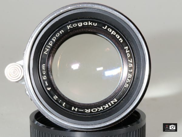 希少美品Nikkor H 5ｃm F/2 黒帯ライカＬ３９レンズ整備済２