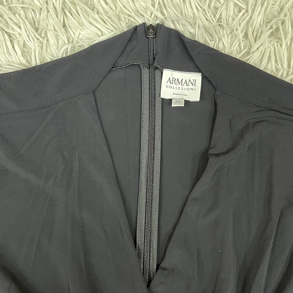 《美品》アルマーニ ロングワンピース レディース ブラック S ■K3-0312_画像2