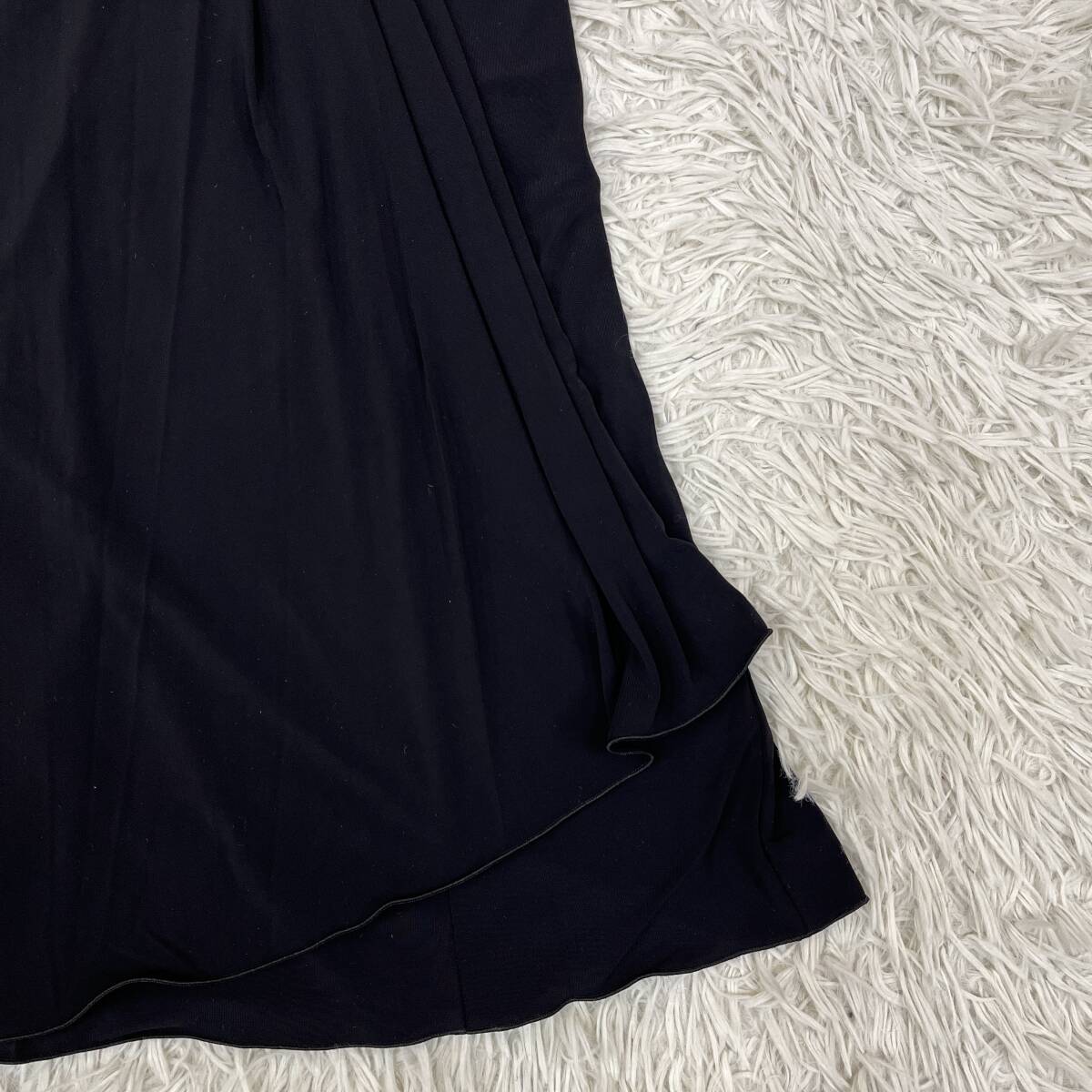 《美品》アルマーニ ロングワンピース レディース ブラック S ■K3-0312_画像4