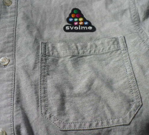 完売品　SVOLME(スボルメ:VOLUME)製コットン(綿)ボタンダウンシャツ　Ｌ　グレー　品番131-90212-0_画像5