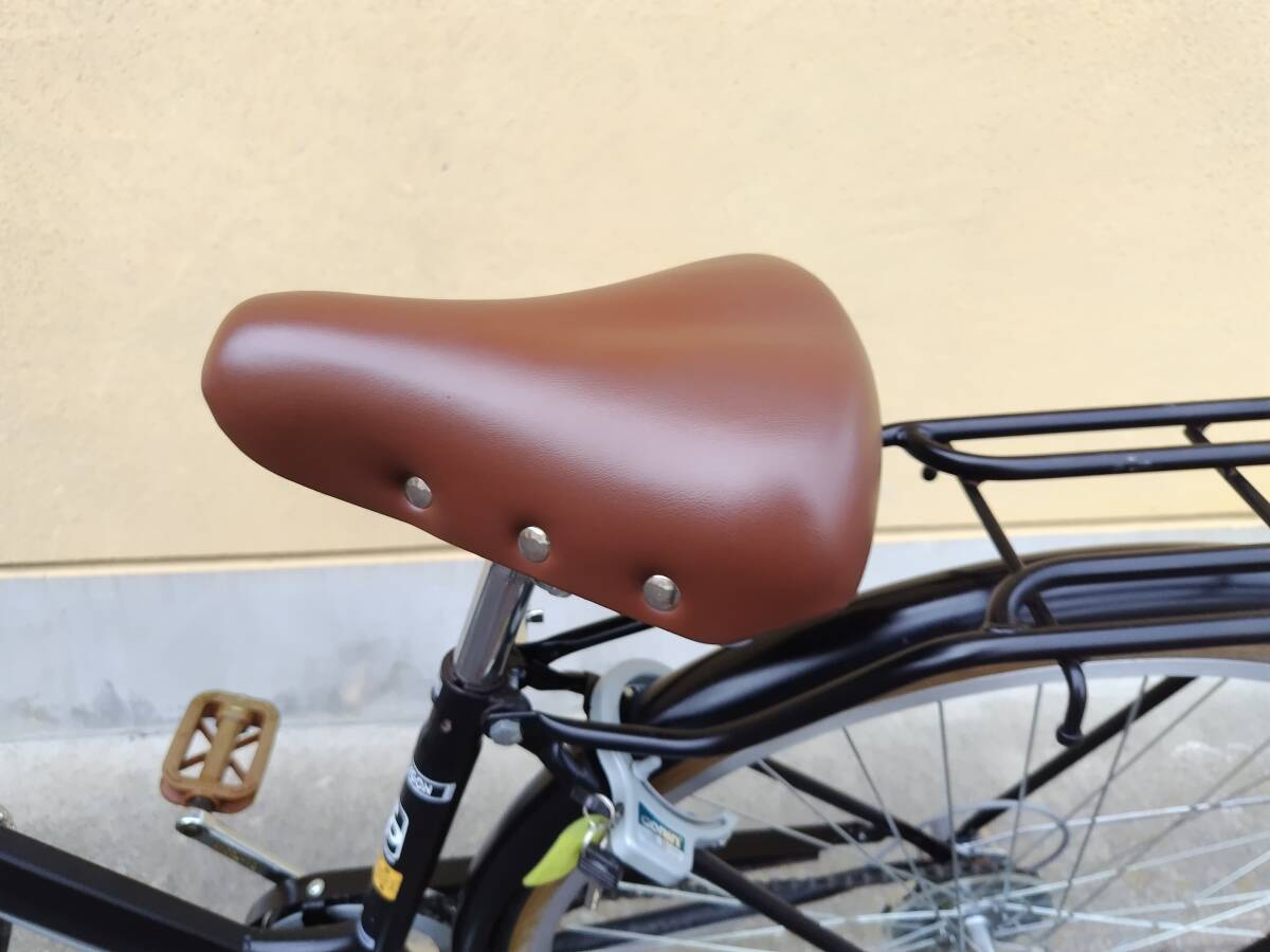 27インチ　シティサイクル　黒　６段変速　LEDライト ★ 【手渡し限定　京都府八幡市より出品】