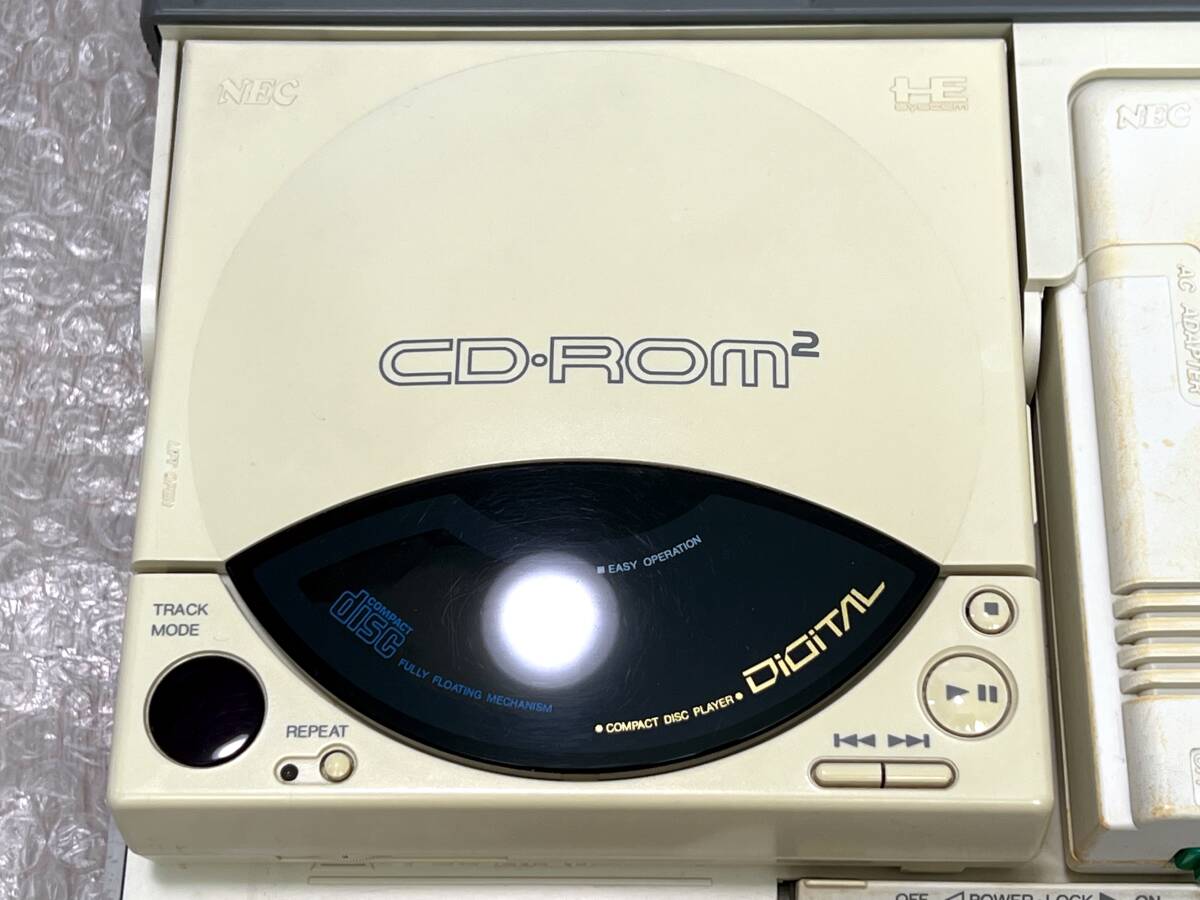 〈一部難あり?動(dòng)作確認(rèn)済み〉 PCE PCエンジン 本體 PI-TG001 ＋ 后期型 CD-Rom2 CDR-30A ＋スーパーシステムカード Ver.3.0 ＋ イースⅢ