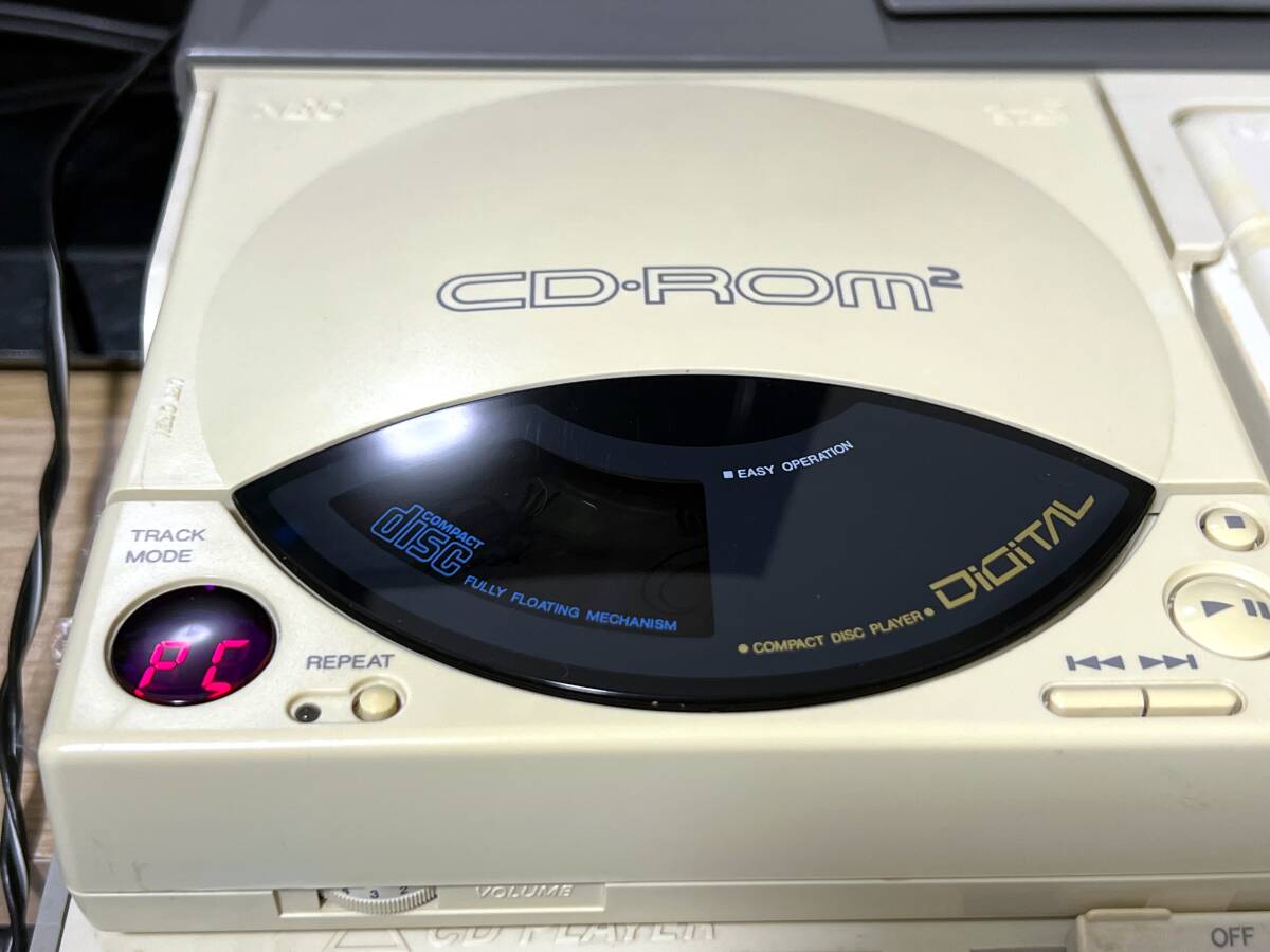 〈一部難あり?動(dòng)作確認(rèn)済み〉 PCE PCエンジン 本體 PI-TG001 ＋ 后期型 CD-Rom2 CDR-30A ＋スーパーシステムカード Ver.3.0 ＋ イースⅢ