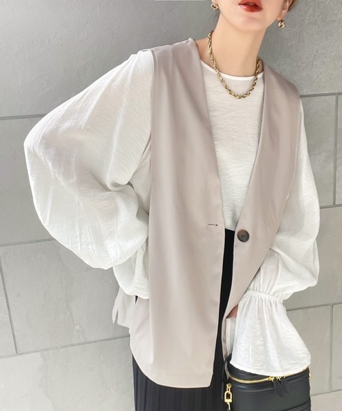 「classicalelf」 ベスト MEDIUM アイボリー レディース_画像1