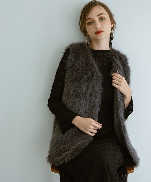 「Dorry Doll」 ベスト MEDIUM チャコール レディース_画像1