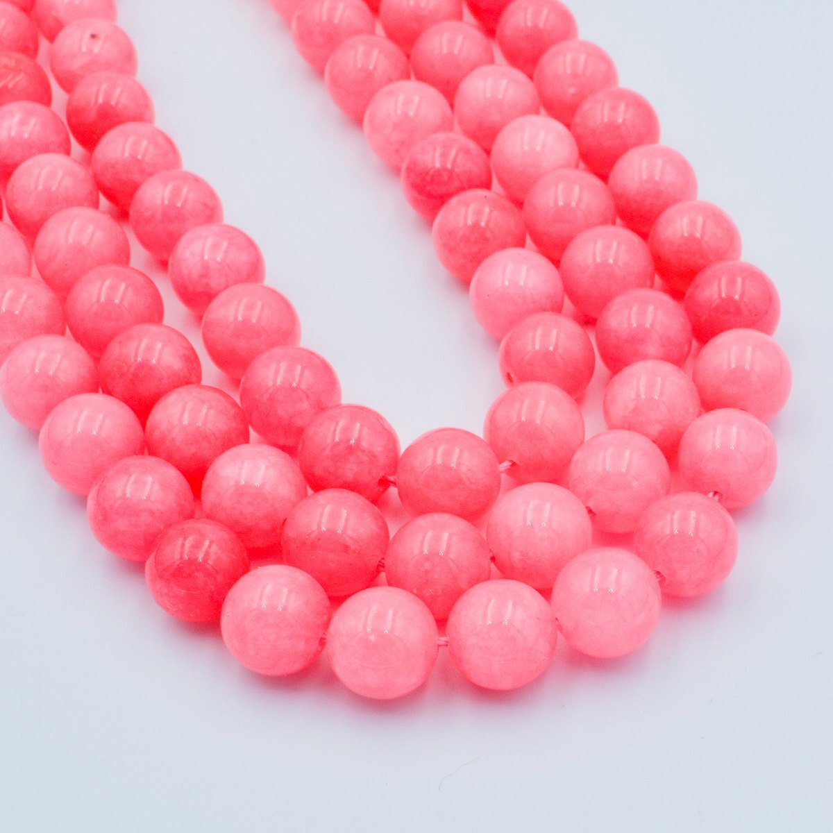 天然石 1連 ジェイド ピンク ラウンド 10mm ブレスレット パワーストーン ビーズクラブ_画像2