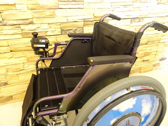 ■YAMAHA 電動車椅子 ACサーボモーター 紫 空 現(xiàn)狀販売 ロホクッション バッテリー 介護用品 電動 車イス