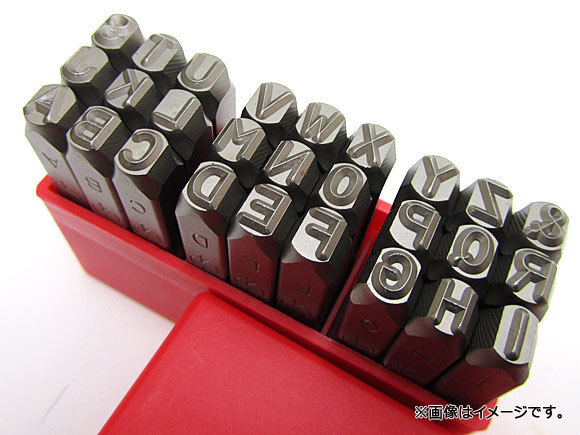 AP スタンプポンチ 27本セット (A-Z+&) 1/4インチ APYC601S-6.0mm(1/4“)_画像2