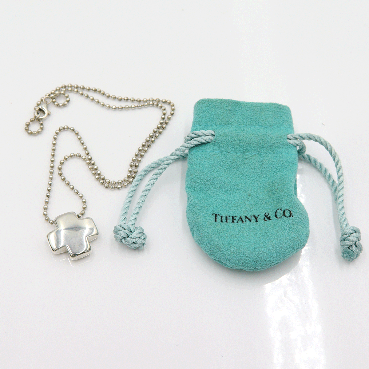 【中古】Tiffany & Co（ティファニー アンド コー）ローマンクロスネックレス　SV925　重量12.88g　シルバーカラー　レディース_画像10