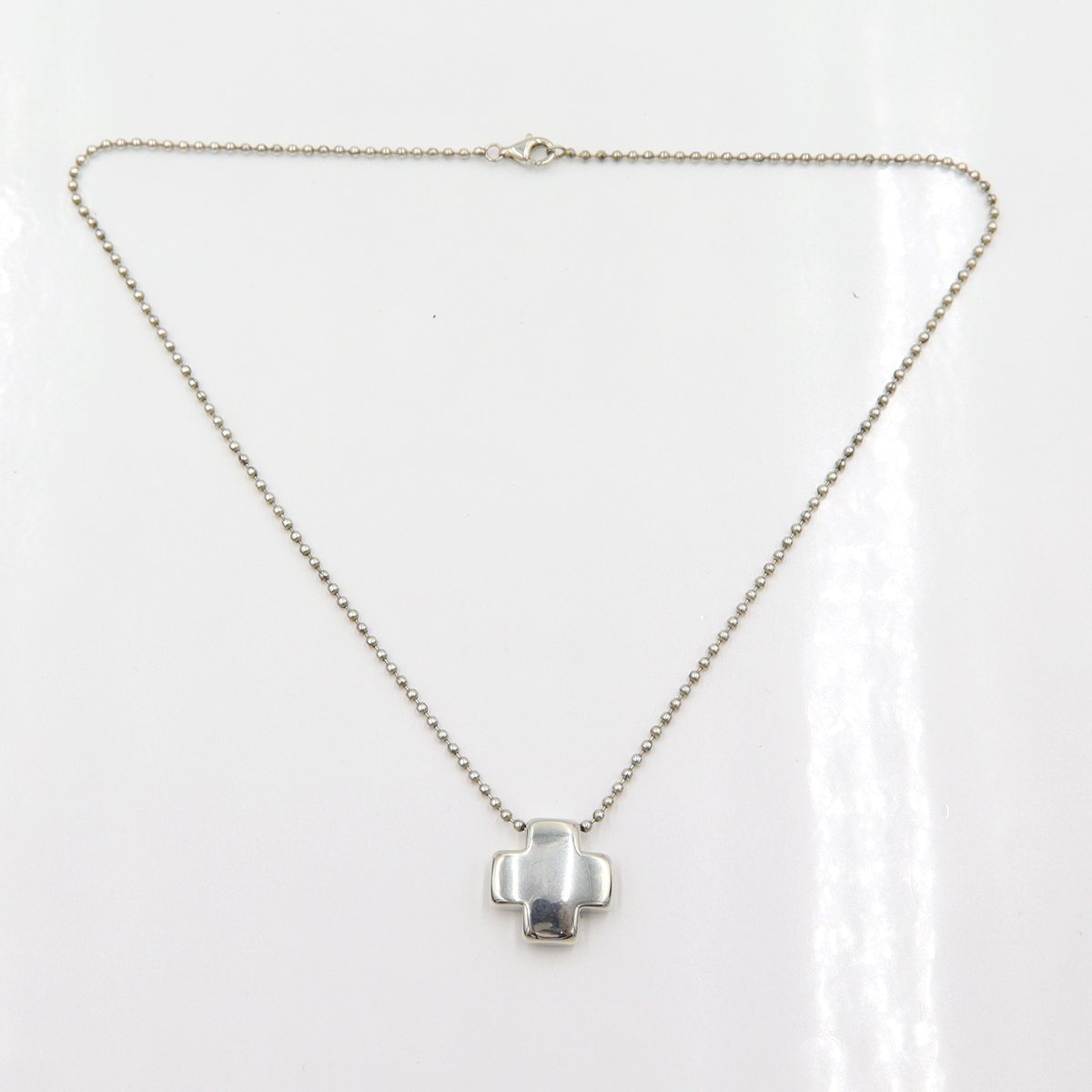 【中古】Tiffany & Co（ティファニー アンド コー）ローマンクロスネックレス　SV925　重量12.88g　シルバーカラー　レディース_画像6