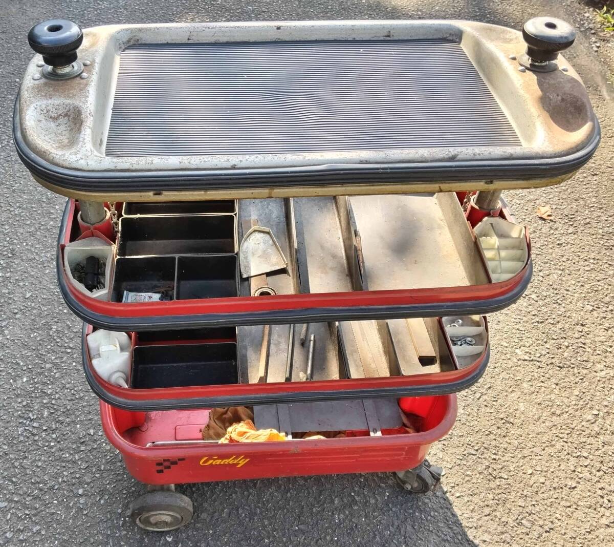 値下げ 逗子市 現地引き取り限定 Caddy キャディ ツールワゴン 工具箱 ツールボックス カート ホリー HORY ガレージ ビンテージ 収納 旧車_画像1