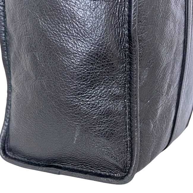 バレンシアガ トートバッグ バザールショッパー Ｍ f-24157 ブラック 480792 美品 レザー 中古 1000_画像5