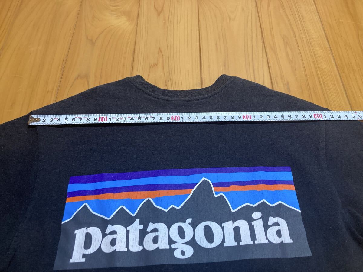 パタゴニアpatagoniaサイズXSロゴ ブラック ポケットTシャツ Logo P-6_画像7