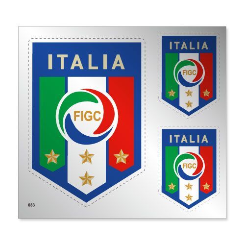 イタリア代表 シルバーステッカー_画像1