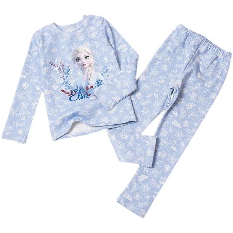 ★新品★アナと雪の女王 エルサ パジャマ 女の子 長袖 上下セット キッズ 子供服 プリンセス ルームウェア プレゼント 春夏秋冬 100cm_画像7