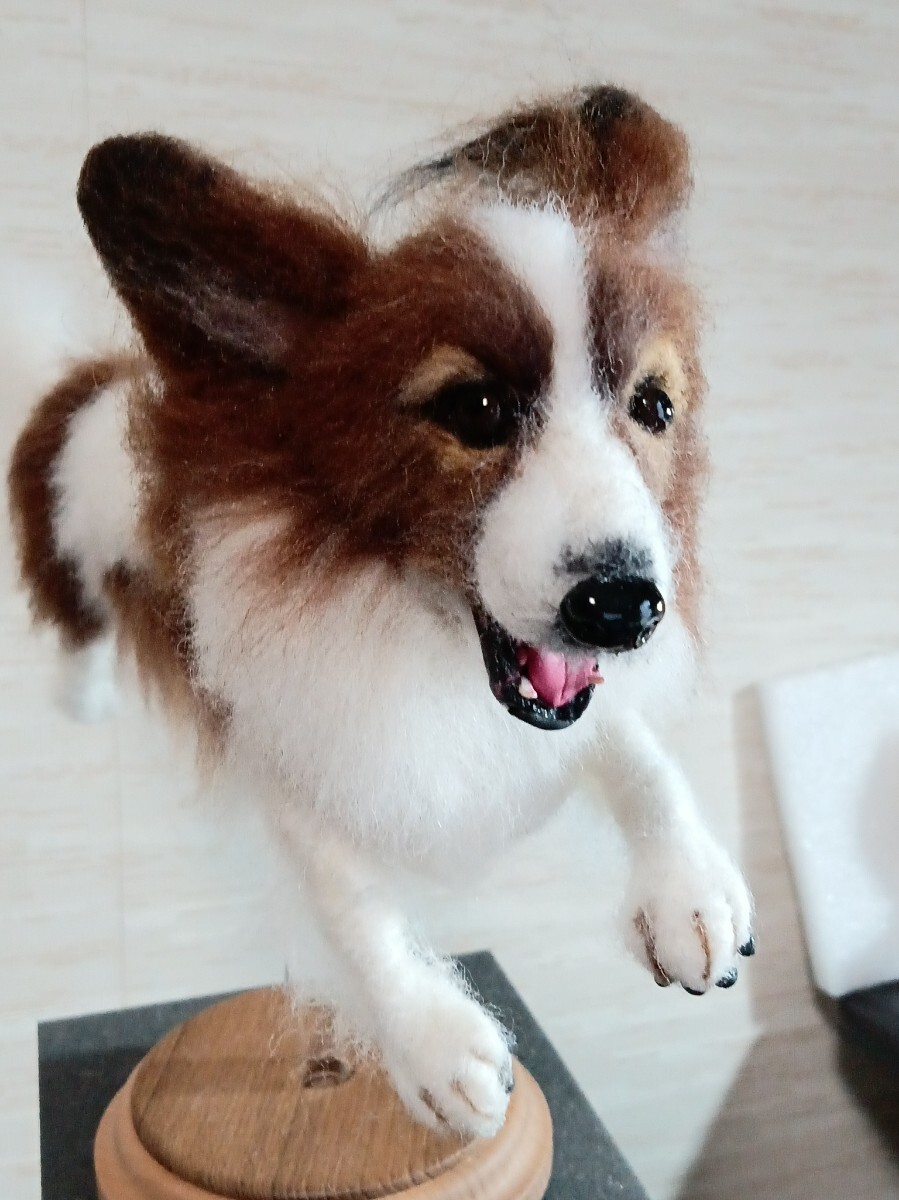 ハンドメイド羊毛フェルト コーイケルホンディエ コイケル 走るコイケル 犬 デコピンと同じ犬種