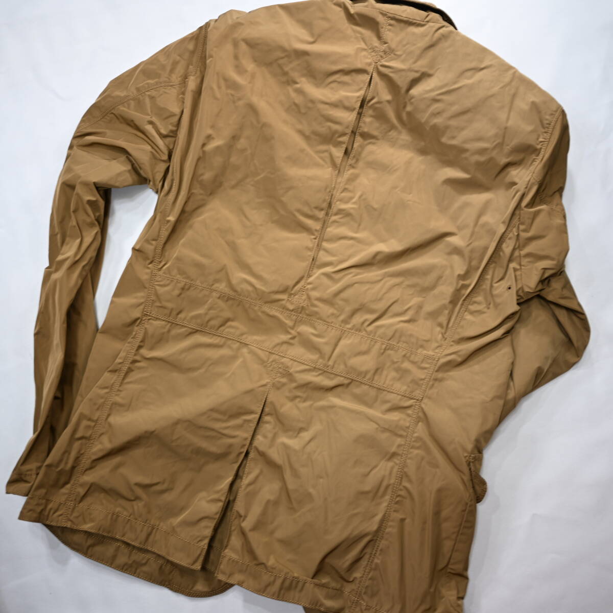 【トゥモローランド】3Bナイロン系テーラードJKT44茶春夏_画像2