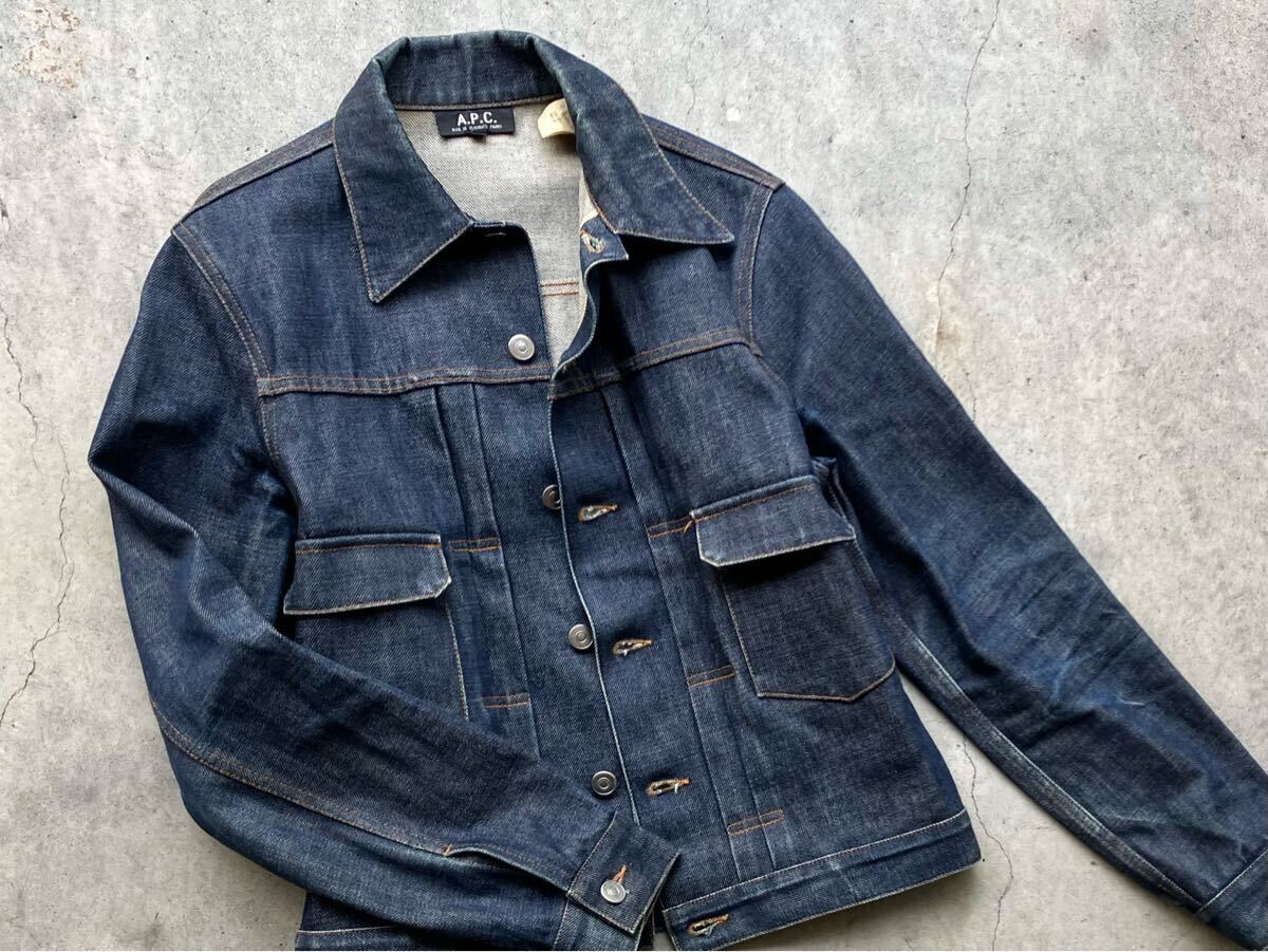 APC 2nd型 セルビッチデニム Gジャン M アーペーセー メンズ ブルゾン トラッカージャケット カバーオール セカンド インディゴ 赤耳