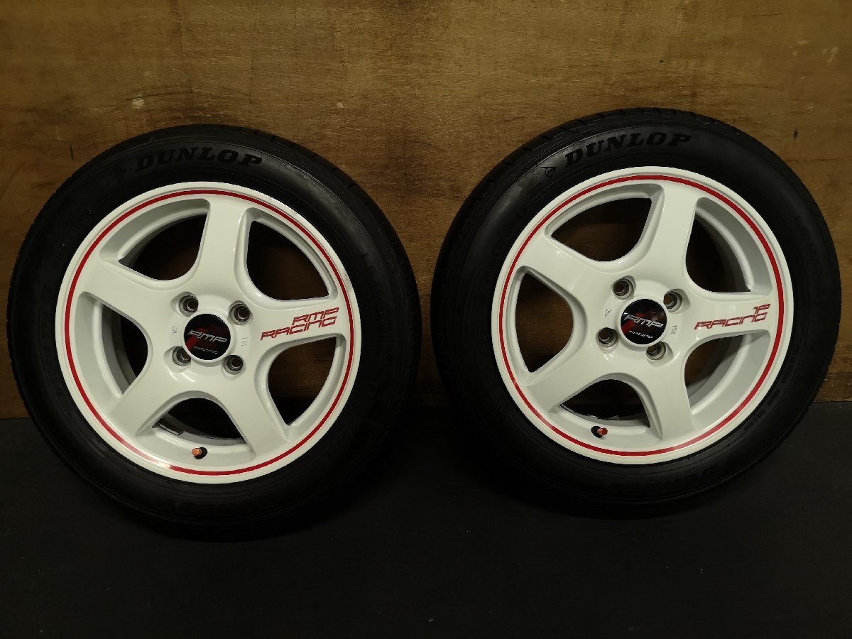 ■ ホイール 2本 MID RMPレーシング マルカサービス 15x5J+45 100 4H 165/60R15_画像1