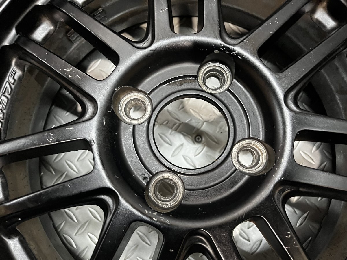 走行短め【FINALIST 165/55R15】夏タイヤ【Weds Sports SA-97F ウェッズ スポーツ 15インチ 5J4HPCD100+45】ブラック 22年製　(MTB901)_画像6