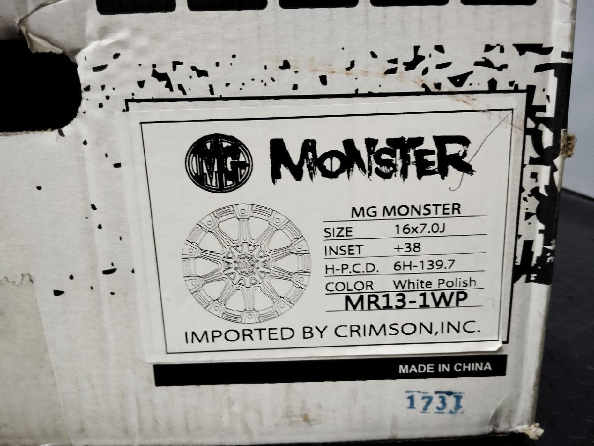 【新品】CRIMSON MG MONSTER クリムソン 社外ホイール 16インチ 4本 7J6HPCD139.7+38 ハイエース キャラバン等 (VHZ314)_画像6
