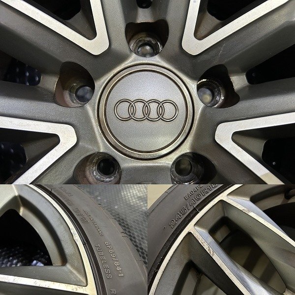 【BS POTENZA RE04 245/40R18】夏タイヤ【アウディ 純正キャップ 社外ホイール 18インチ 8J5HPCD112+45】20年製 バリ溝 audi/A4等 (VTP259)_画像6