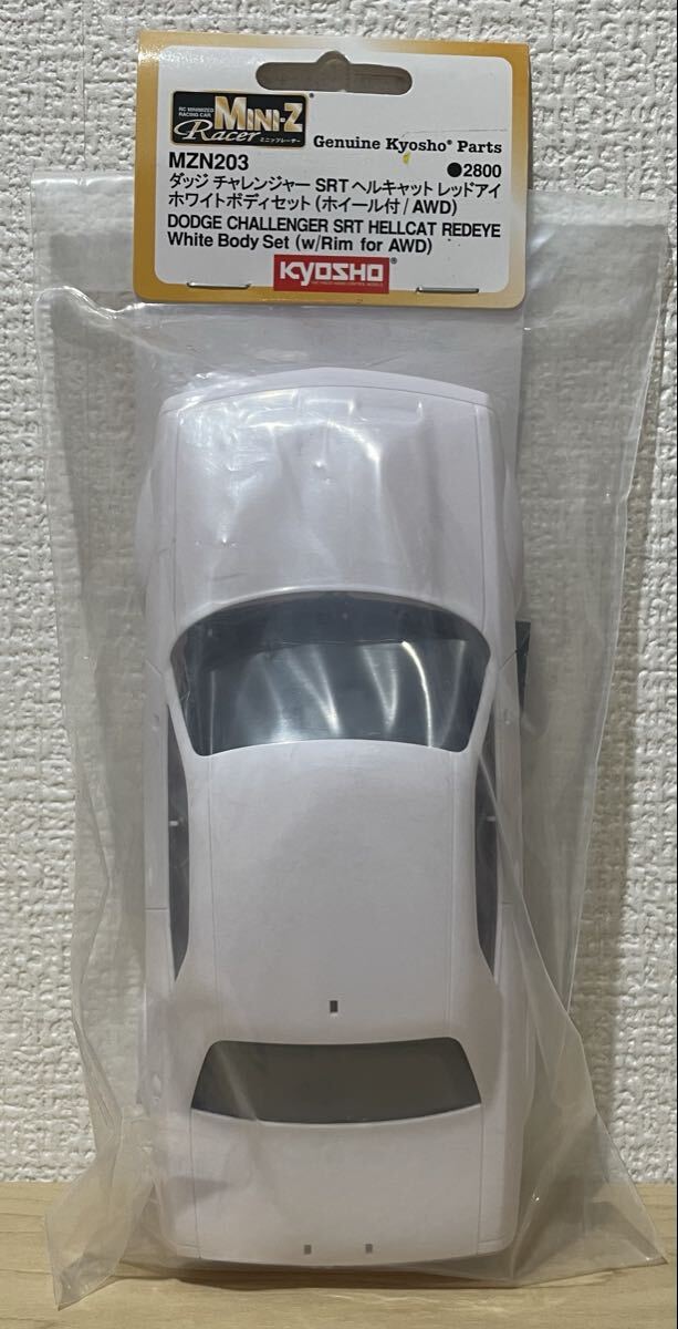京商　ミニッツ　ホワイトボデ?！ˉ互氓取⌒缕贰ˉ昆氓弗隶悭欹螗弗悌`　SRT ヘルキャットレッドアイ　未涂裝　ホイール付　MZN203　未開封