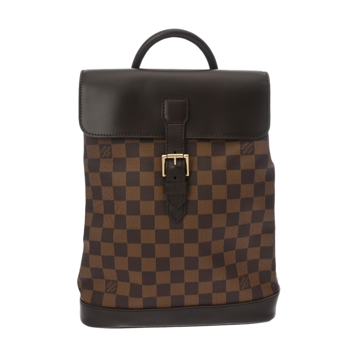 LOUIS VUITTON Louis Vuitton Damier so- сигнал Brown N51132 женский Damier парусина рюкзак * Day Pack AB разряд б/у серебряный магазин 