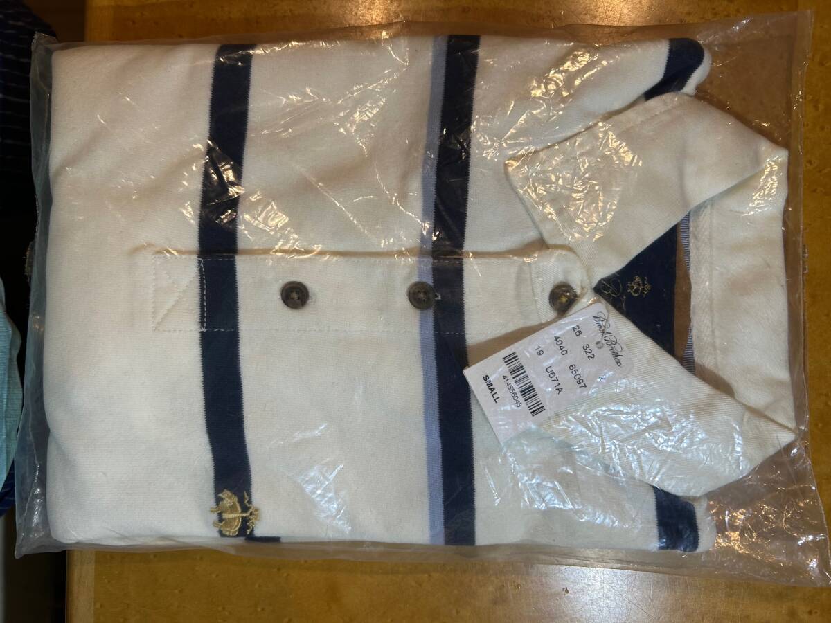 ブルックスブラザーズ Brooks Brothers 長袖 メンズS　GFロゴ　ラグビーシャツ_画像1