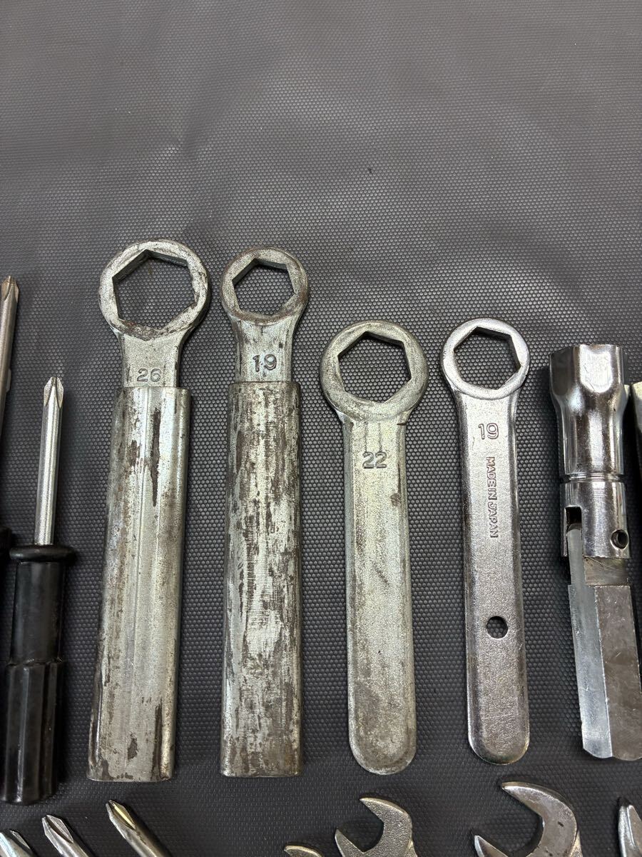 【5611】即決！バイク 車載工具 ドライバー 両口スパナ プラグレンチ 六角レンチなど 色々まとめセット 中古品 レターパックプラス発送