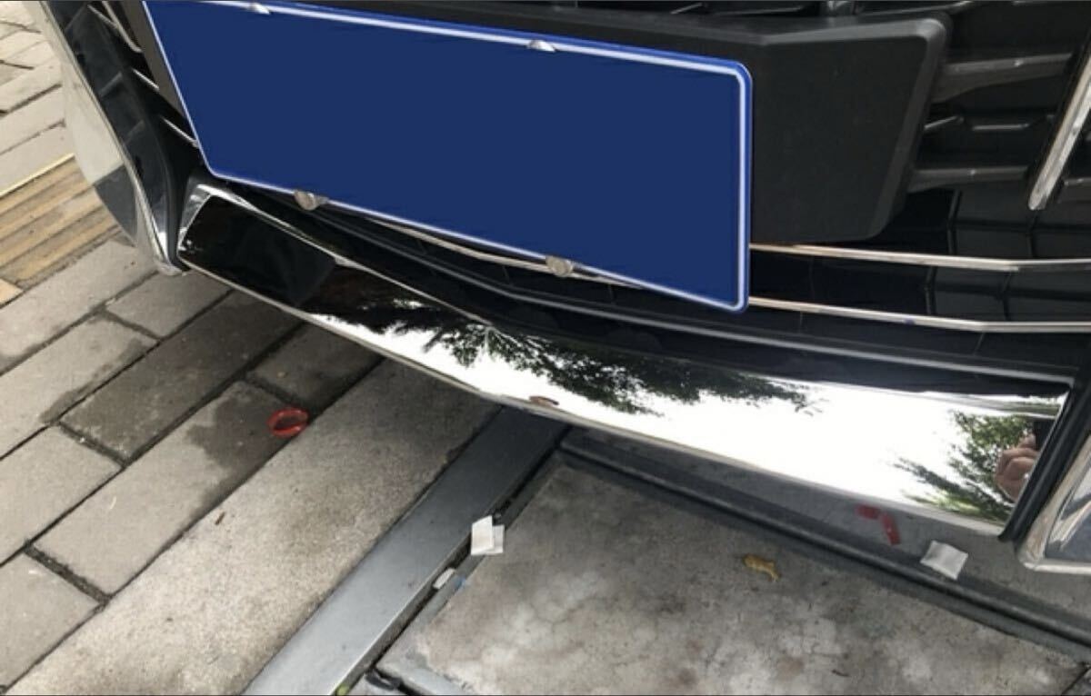 トヨタ アルファード 新型 30系 S SR SC 専用 外装 ステンレスフフロントバンパー アンダーリップガーニッシュTOYOTA ALPHARD 専用 設計_画像3