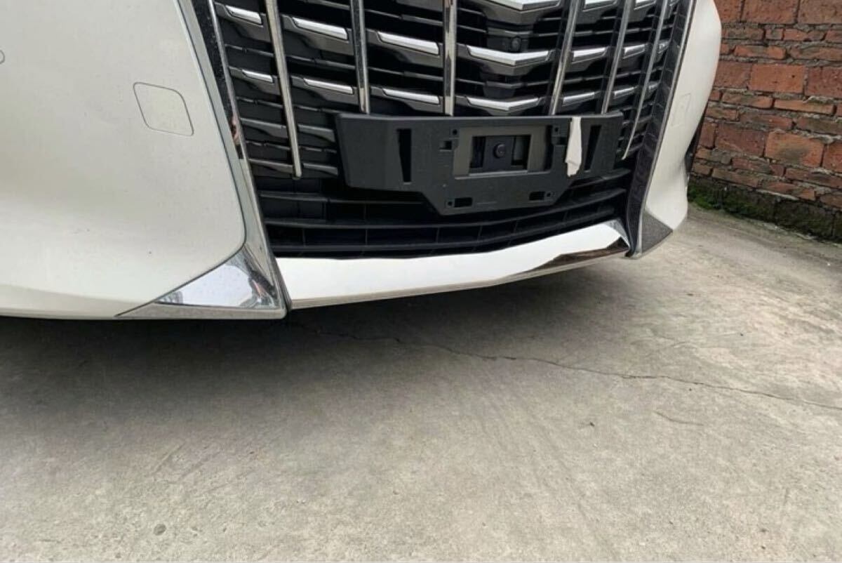トヨタ アルファード 新型 30系 S SR SC 専用 外装 ステンレスフフロントバンパー アンダーリップガーニッシュTOYOTA ALPHARD 専用 設計_画像5