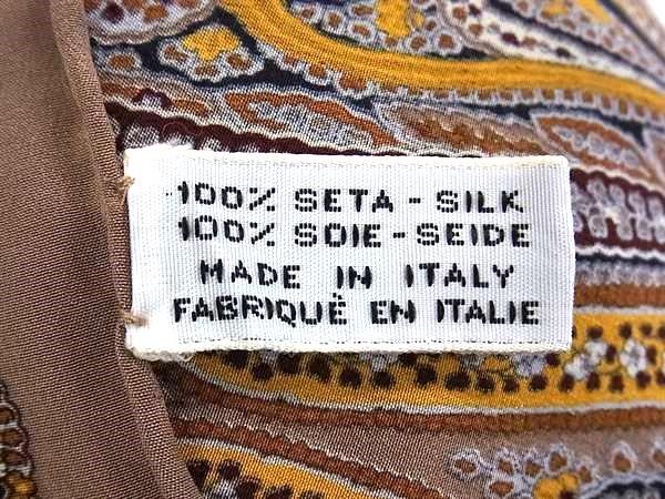 ■極美品■ ChristianDior クリスチャンディオール シルク100% ペイズリー柄 大判 スカーフ ストール ショール ブラウン系 DI9829