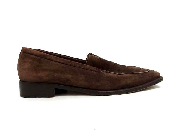 1円 HERMES エルメス スエード ローファー 表記サイズ36 1/2(約23.5cm) 靴 シューズ レディース ブラウン系 FU1147