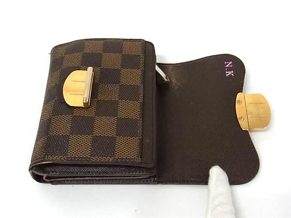 1円 LOUIS VUITTON ルイヴィトン N60034 ダミエ ポルトフォイユジョイ 三つ折り 財布 ウォレット 小銭入れ 札入れ ブラウン系 FV0065