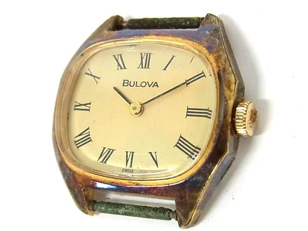 ■稼働品■ BULOVA ブローバ 手巻き フェイスのみ 腕時計 ウォッチ メンズ レディース ゴールド系 DJ1492