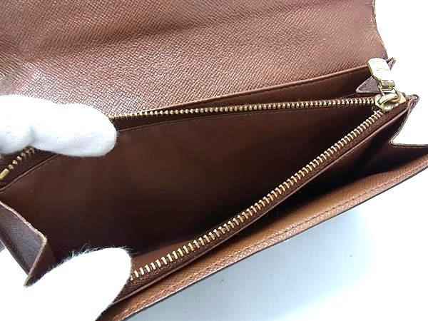 1円 LOUIS VUITTON ルイヴィトン M61734 モノグラム ポルトフォイユ サラ 二つ折り 長財布 ウォレット 小銭入れ 札入れ ブラウン系 FV0032