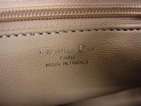 1円 ■美品■ ChristianDior ディオール レザー ハンドバッグ トートバッグ 肩掛け レディース ベージュ系 FP7217