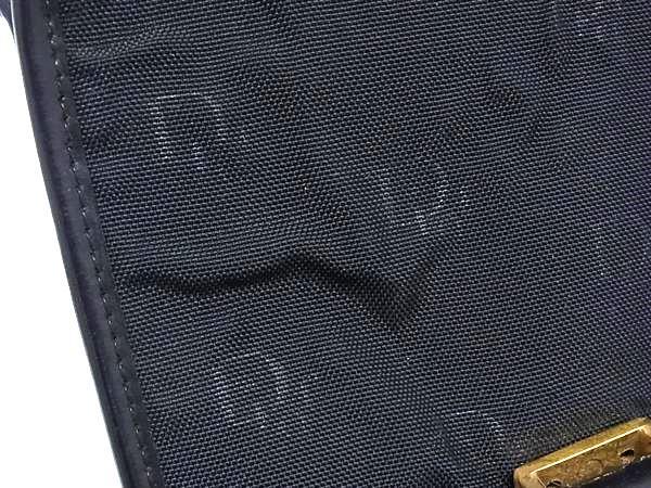 1円 ChristianDior クリスチャンディオール ナイロン×レザー トートバッグ ハンドバッグ 肩掛け レディース ブラック系 FR4456