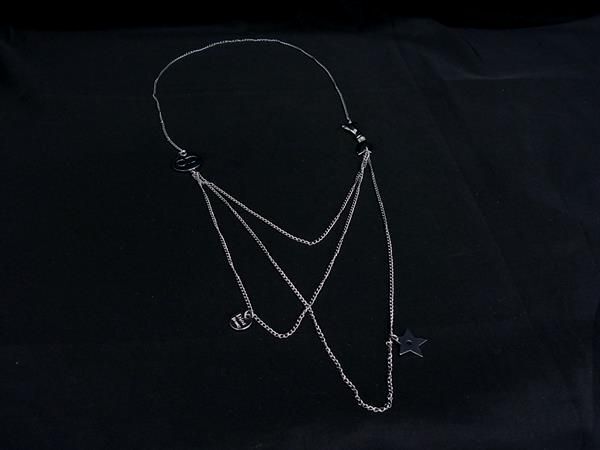 1円 ■美品■ ChristianDior クリスチャンディオール ネックレス ペンダント アクセサリー レディース シルバー系 FP6155
