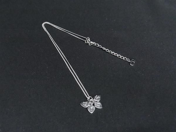 1円 ■極美品■ ChristianDior クリスチャンディオール ハート ネックレス アクセサリー レディース シルバー系 BS0819