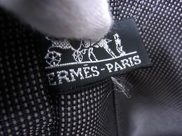 1円 HERMES エルメス エールラインMM キャンバス シルバー金具 ハンドバッグ トート レディース メンズ グレー系 FV0216_画像6