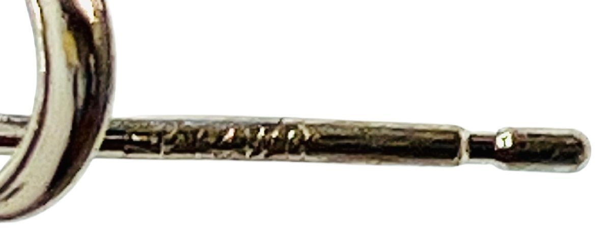 K14WG ホワイトゴールド ブルームーンストーン ハートモチーフ スタッドピアス qoj.YPB22_画像6