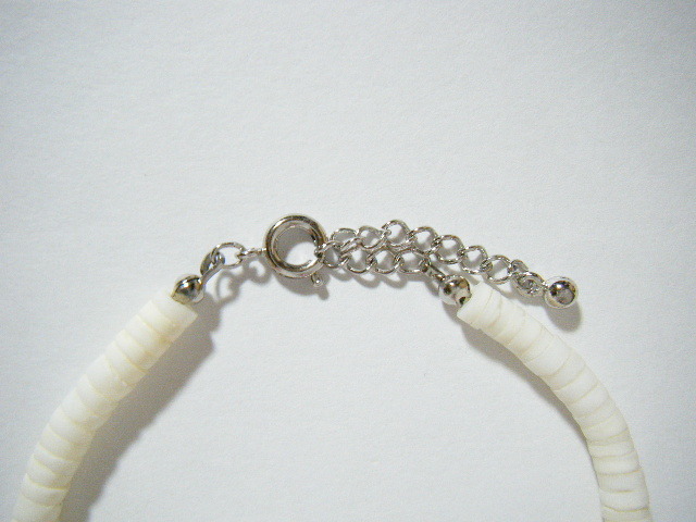 ★白珊瑚 白サンゴ ブレスレット 17cm アジャスター 3.5cm 【SA7】_画像4