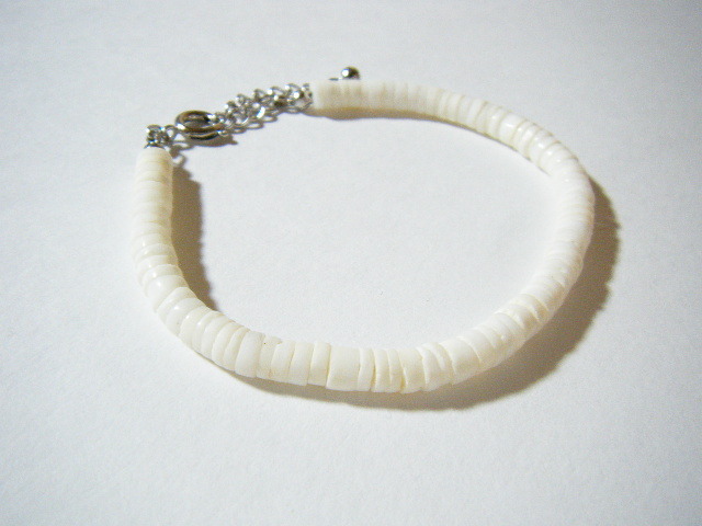 ★白珊瑚 白サンゴ ブレスレット 17cm アジャスター 3.5cm 【SA7】_画像5